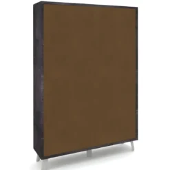 Mobile Soggiorno 4 Ante 108x41x161 cm Nero e Ruggine