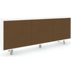 Mobile Soggiorno 3 Ante 177x41x74 cm Push-Pull Bianco e Ruggine