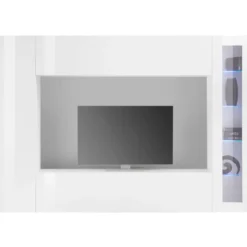 Mobile Soggiorno Vetrina Porta TV da Parete Pavimento 260cm Bianco