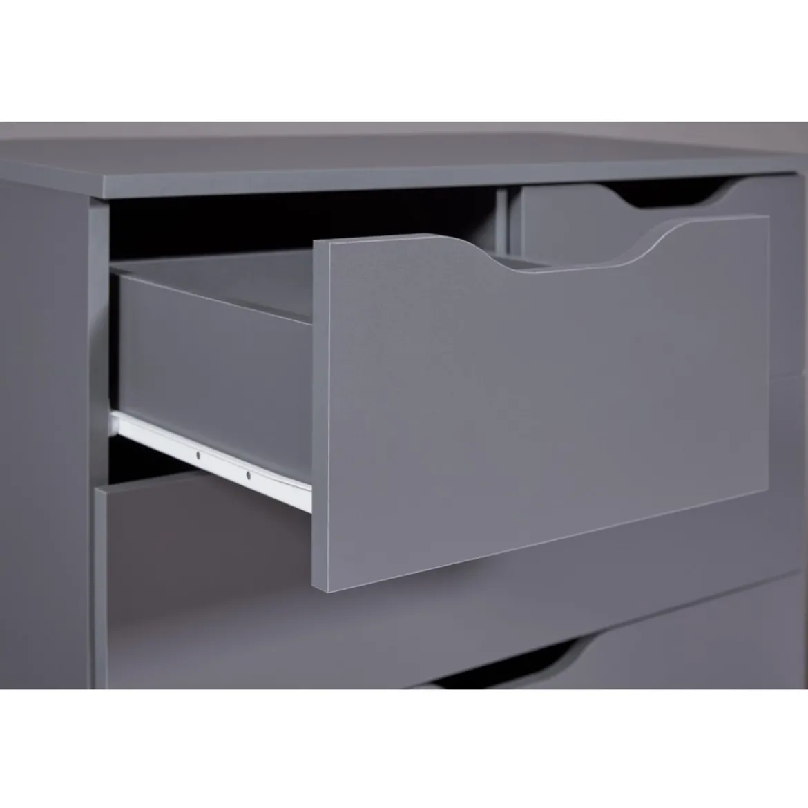Mobiletto Cassettiera Grande con 6 Cassetti Mobile Grigio Settimino