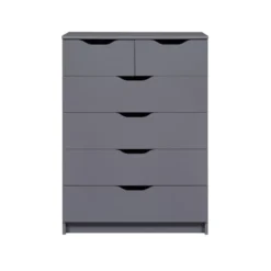 Mobiletto Cassettiera Grande con 6 Cassetti Mobile Grigio Settimino