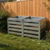 Modulo Estensione Compostiera da Giardino 704L in Acciaio 91x91x85cm