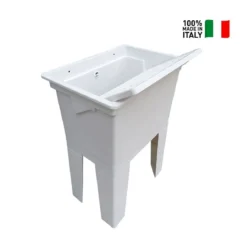 Monoblocco Mobile Lavatoio 60x42 Pilozzo da Esterno Acquaio in Resina