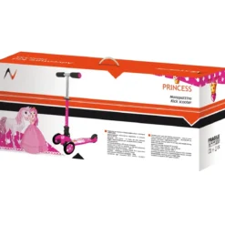 Monopattino a 3 Ruote Bambini Principessa Fucsia Altezza Regolabile