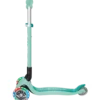 Monopattino a 3 Ruote Bambini Verde Menta Pieghevole Luci LED 50 kg