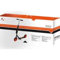 Monopattino Bambini 2 Ruote 200 mm Pieghevole Nero Altezza Regolabile