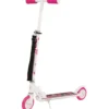 Monopattino Bambini 2 Ruote Pieghevole Bianco Fucsia Altezza Regolabile
