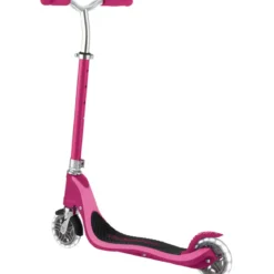 Monopattino Bimbi 2 Ruote Rosa Rubino Manubrio Regolabile Ruote LED