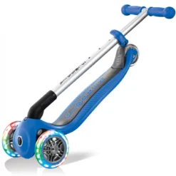Monopattino con Luci per Bambino Blu max 50 kg Scooter Pieghevole