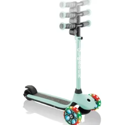 Monopattino Elettrico a 3 Ruote Verde Menta per Bambini 80W Regolabile