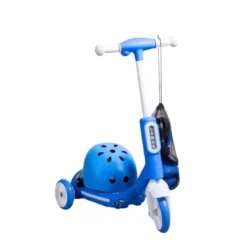 Monopattino Elettrico per Bambini Blu Deluxe con Protezioni