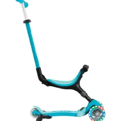 Monopattino Evolutivo 3 in 1 Celeste con Luci LED Sterzo Parentale 360