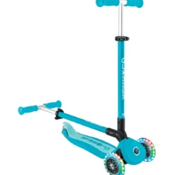 Monopattino Evolutivo 3 in 1 Celeste con Luci LED Sterzo Parentale 360