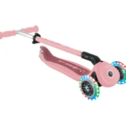 Monopattino Evolutivo 3 in 1 Rosa Pastello con Luci LED Sterzo 360