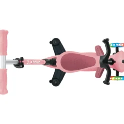 Monopattino Evolutivo 3 in 1 Rosa Pastello con Luci LED Sterzo 360
