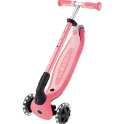 Monopattino Evolutivo per Bambini 3 in 1 Rosa con Luci LED 50kg