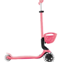 Monopattino Evolutivo per Bambini 3 in 1 Rosa con Luci LED 50kg