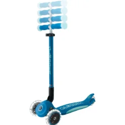 Monopattino per Bambini a 3 Ruote Blu Petrolio Ruote LED Regolabile