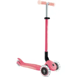 Monopattino per Bambini a 3 Ruote Rosa Pastello Ruote LED Regolabile