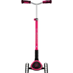 Monopattino per Bambini a 3 Ruote Fucsia Regolabile con Luci LED
