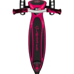 Monopattino per Bambini a 3 Ruote Fucsia Regolabile con Luci LED