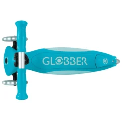 Monopattino per Bambini a 3 Ruote Blu Acqua con Luci LED Regolabile