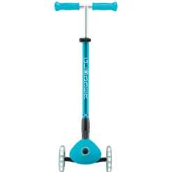 Monopattino per Bambini a 3 Ruote Blu Acqua con Luci LED Regolabile