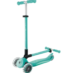 Monopattino per Bambini a 3 Ruote Verde Menta con Luci LED Regolabile