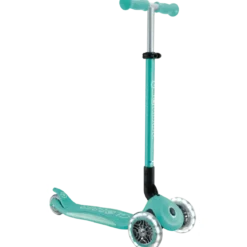 Monopattino per Bambini a 3 Ruote Verde Menta con Luci LED Regolabile