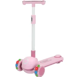 Monopattino per Bambini a 3 Ruote Luminose Manubrio Ergonomico Rosa