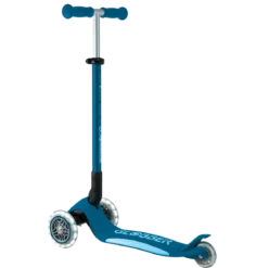 Monopattino per Bambini a 3 Ruote Blu Petrolio con Luci LED Regolabile