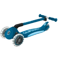 Monopattino per Bambini a 3 Ruote Blu Petrolio con Luci LED Regolabile