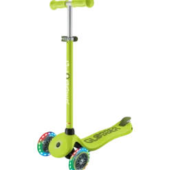 Monopattino per Bambini 3 in 1 Verde Lime Regolabile 50 kg Ruote LED