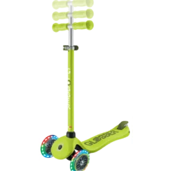 Monopattino per Bambini 3 in 1 Verde Lime Regolabile 50 kg Ruote LED