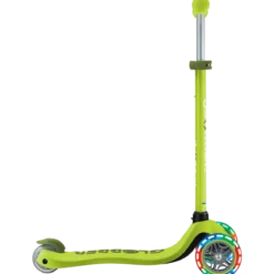 Monopattino per Bambini 3 in 1 Verde Lime Regolabile 50 kg Ruote LED