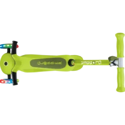 Monopattino per Bambini 3 in 1 Verde Lime Regolabile 50 kg Ruote LED
