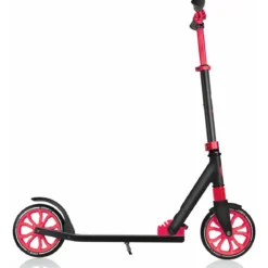 Monopattino per Bambini 8+ Nero Rosso con Ruote Grandi Fino a 100 kg