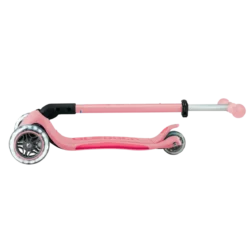 Monopattino per Bambini 3 Ruote Rosa Pastello con Luci LED Regolabile