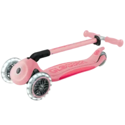 Monopattino per Bambini 3 Ruote Rosa Pastello con Luci LED Regolabile