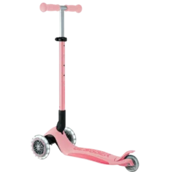 Monopattino per Bambini 3 Ruote Rosa Pastello con Luci LED Regolabile