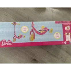 Monopattino per Bambini 3 Ruote Barbie Rosa Manubrio Regolabile