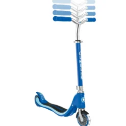 Monopattino per Bimbi 2 Ruote Blu Navy Manubrio Regolabile Ruote LED