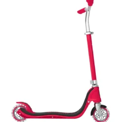 Monopattino per Bimbi 2 Ruote Rosso Manubrio Regolabile Ruote LED