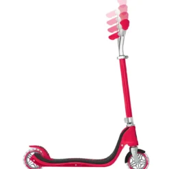 Monopattino per Bimbi 2 Ruote Rosso Manubrio Regolabile Ruote LED