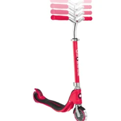 Monopattino per Bimbi 2 Ruote Rosso Manubrio Regolabile Ruote LED