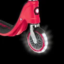Monopattino per Bimbi 2 Ruote Rosso Manubrio Regolabile Ruote LED