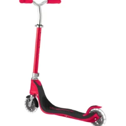 Monopattino per Bimbi 2 Ruote Rosso Manubrio Regolabile Ruote LED