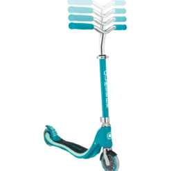 Monopattino Regolabile Bambini 6+ a 2 Ruote 100 kg Verde Acqua Robusto