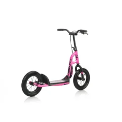 Monopattino Rosa Ruote 12 Pollici Gonfiabili Raggi Freno Posteriore Giocattolo