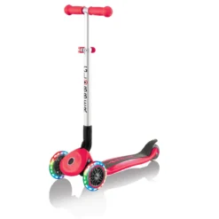 Monopattino Rosso con Luci Scooter Pieghevole per Bambino max 50 kg